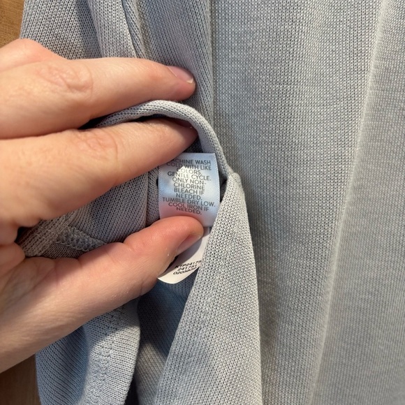 .Jill Pure Jill sand-washed knit top in gray with a V-neck and 3/4 sleeves S - Picture 5 of 7